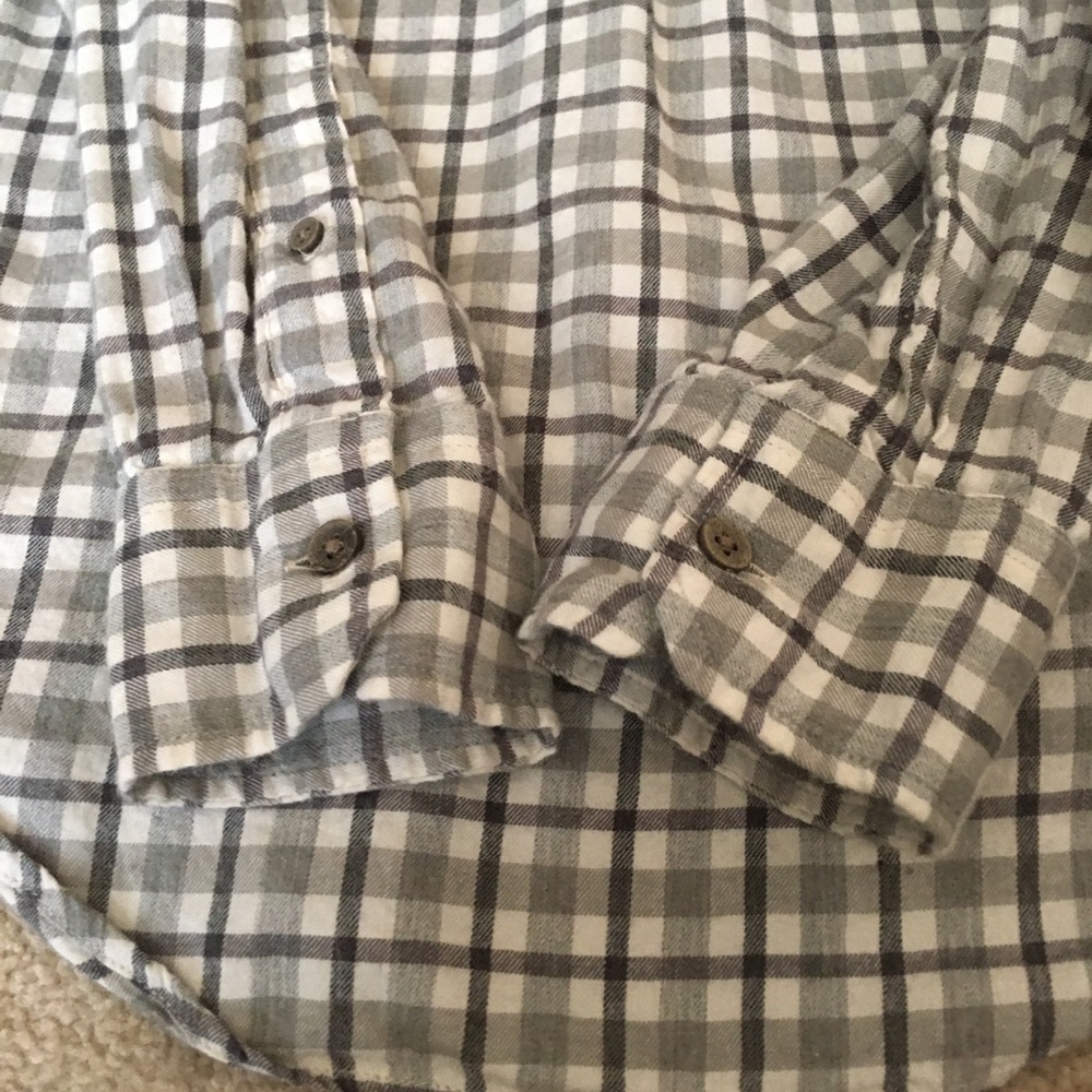 AEO Seriously Soft Gary Plaid Button-Down Shirt-XS - Picture 7 of 7